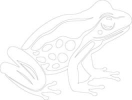 amphibian  outline silhouette vector