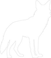 coyote outline silhouette vector