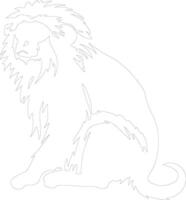 marmoset  outline silhouette vector