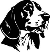 beagle  silhouette portrait vector