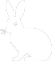 rabbit    outline silhouette vector