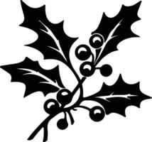 Holly  black silhouette vector