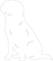 golden retriever outline silhouette vector