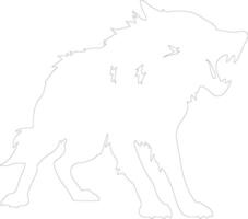 Werewolf  outline silhouette vector
