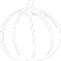 melon  outline silhouette vector