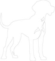 English Foxhound  outline silhouette vector