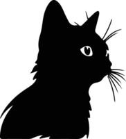 Bambino Cat  silhouette portrait vector