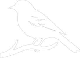 tanager   outline silhouette vector