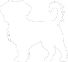 Brussels Griffon  outline silhouette vector