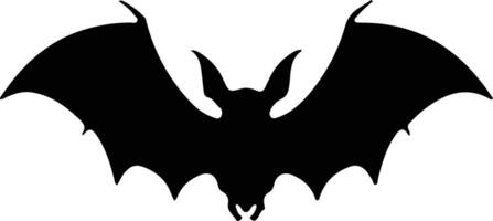 Bat  black silhouette vector