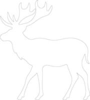 caribou outline silhouette vector