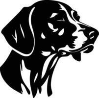 Vizsla  silhouette portrait vector