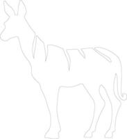 okapi contorno silueta vector