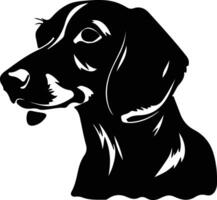 Dachshund  silhouette portrait vector