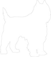 Bouvier des Flandres  outline silhouette vector