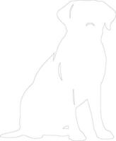 Labrador retriever  outline silhouette vector