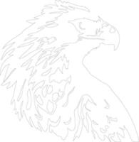 harpy eagle  outline silhouette vector