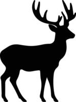 Reindeer  black silhouette vector