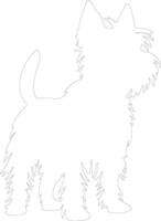 Australian Terrier  outline silhouette vector