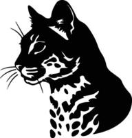 Geoffroys Cat  silhouette portrait vector