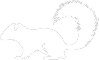 skunk   outline silhouette vector