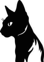 Siamese Cat  silhouette portrait vector