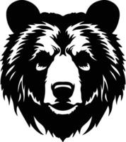 black bear  silhouette portrait vector