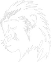 mandrill outline silhouette vector