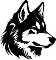 Siberian Husky  silhouette portrait vector