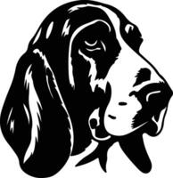 basset hound  silhouette portrait vector