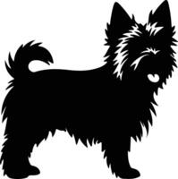 Australian Terrier    black silhouette vector