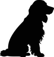 campo spaniel negro silueta vector