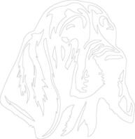 bloodhound  outline silhouette vector