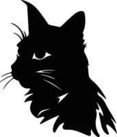 Australian Mist Cat  silhouette portrait vector