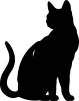 Ocicat Cat  black silhouette vector