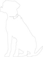 companiondog outline silhouette vector