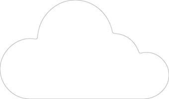 Cloud icon  outline silhouette vector