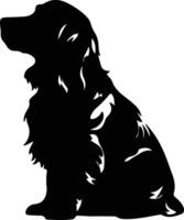 Sussex Spaniel   black silhouette vector