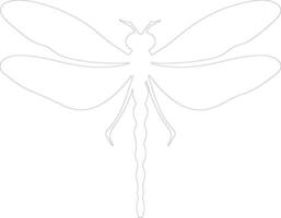 dragonfly   outline silhouette vector
