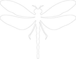 dragonfly   outline silhouette vector