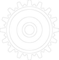 Gear icon  outline silhouette vector