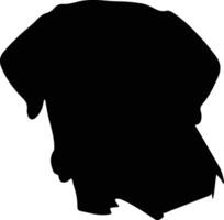 Neapolitan Mastiff silhouette portrait vector