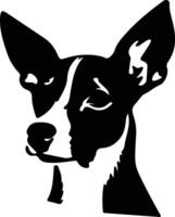 Toy Fox Terrier  silhouette portrait vector