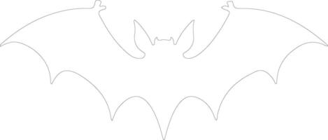 vampire bat  outline silhouette vector