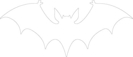 vampire bat  outline silhouette vector