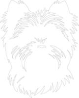 Affenpinscher  outline silhouette vector