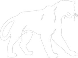 panther  outline silhouette vector