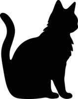 Foldex Cat  black silhouette vector