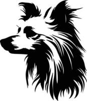 Chinese Crested  silhouette portrait vector