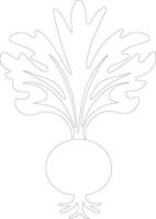 rutabaga  outline silhouette vector